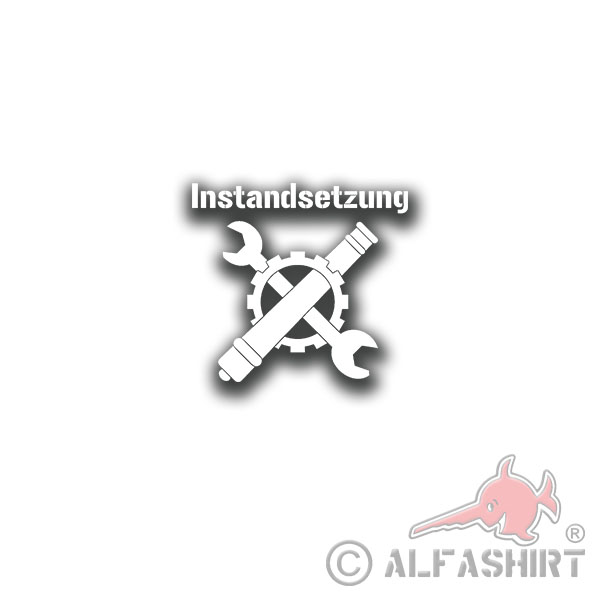 Sticker INST Repair Badge Badge Wrench 15x14cm A3048