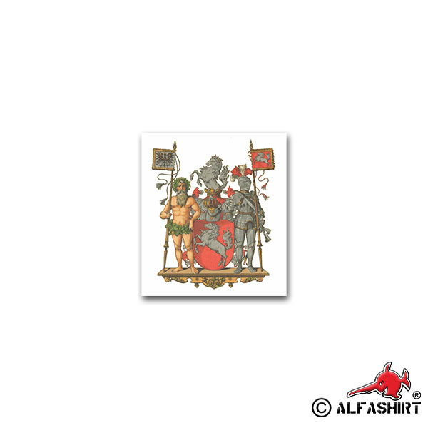 Sticker Province of Westphalia Kingdom of Prussia Free State 6x7cm A2054