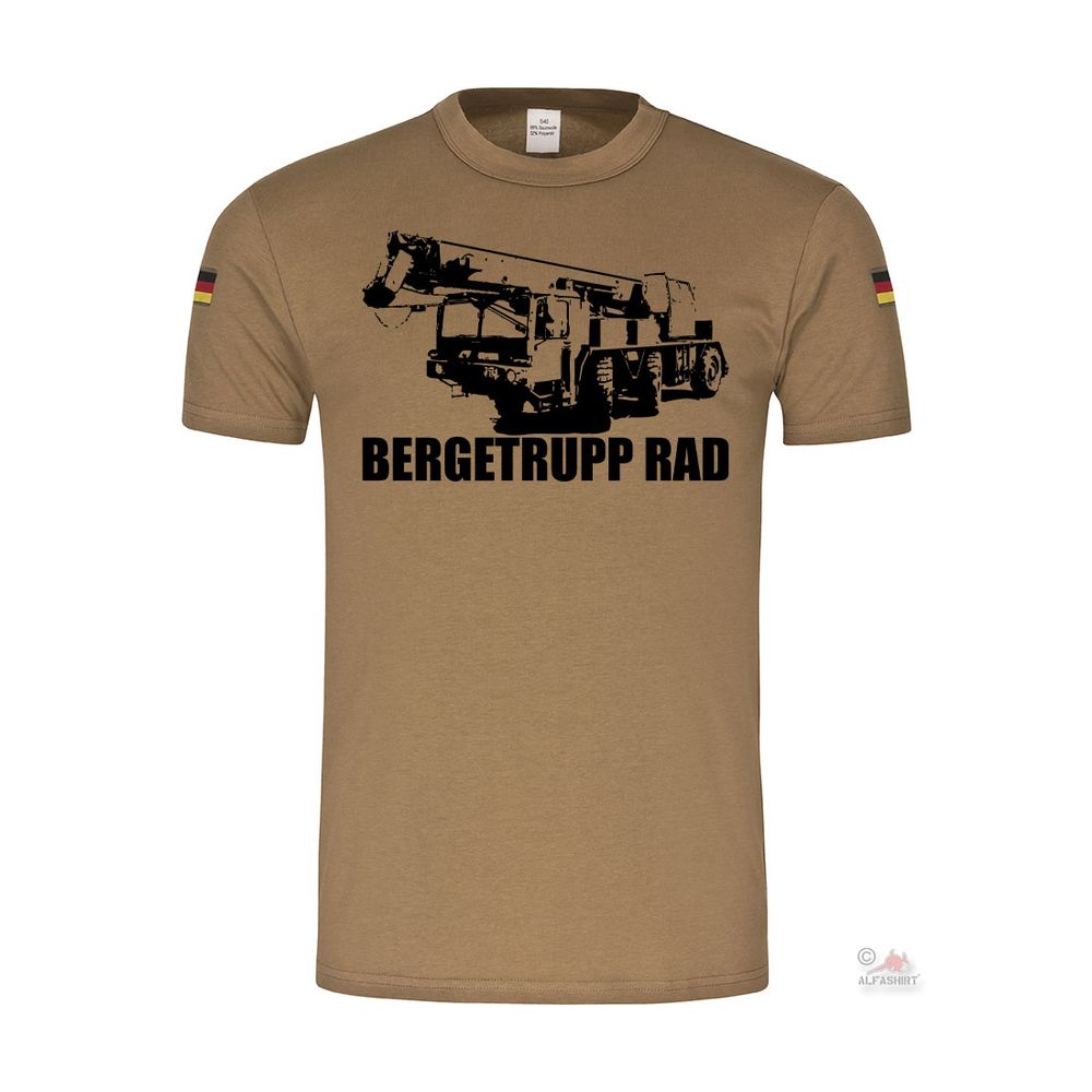 BW Tropen Bergetrupp Rad Kran Fahrzeugkrahn Mittel Bundeswehr T-Shirt#36690