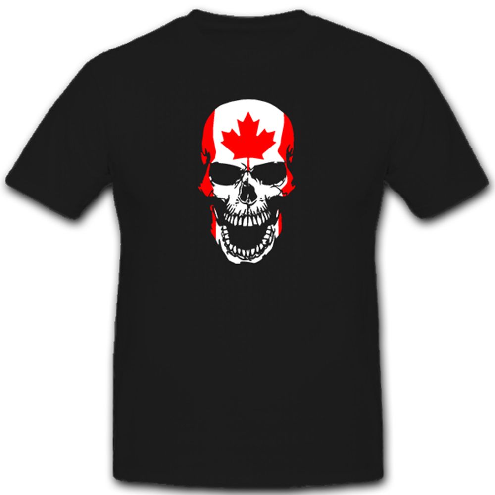 Canada Kanada Ottawa Skull Totenkopf Fahne Flagge flag - T Shirt #5456