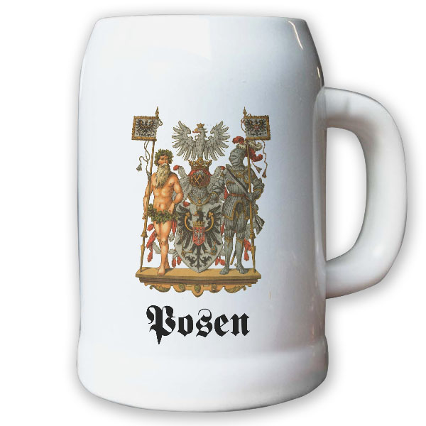 Krug / Bierkrug 0,5l - Preußische Provinz Posen Kaiserreich Deutschland #9482