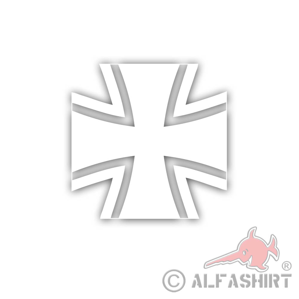 Bundeswehr cross white logo badge BW Bund sticker film 5x5cm # A5479