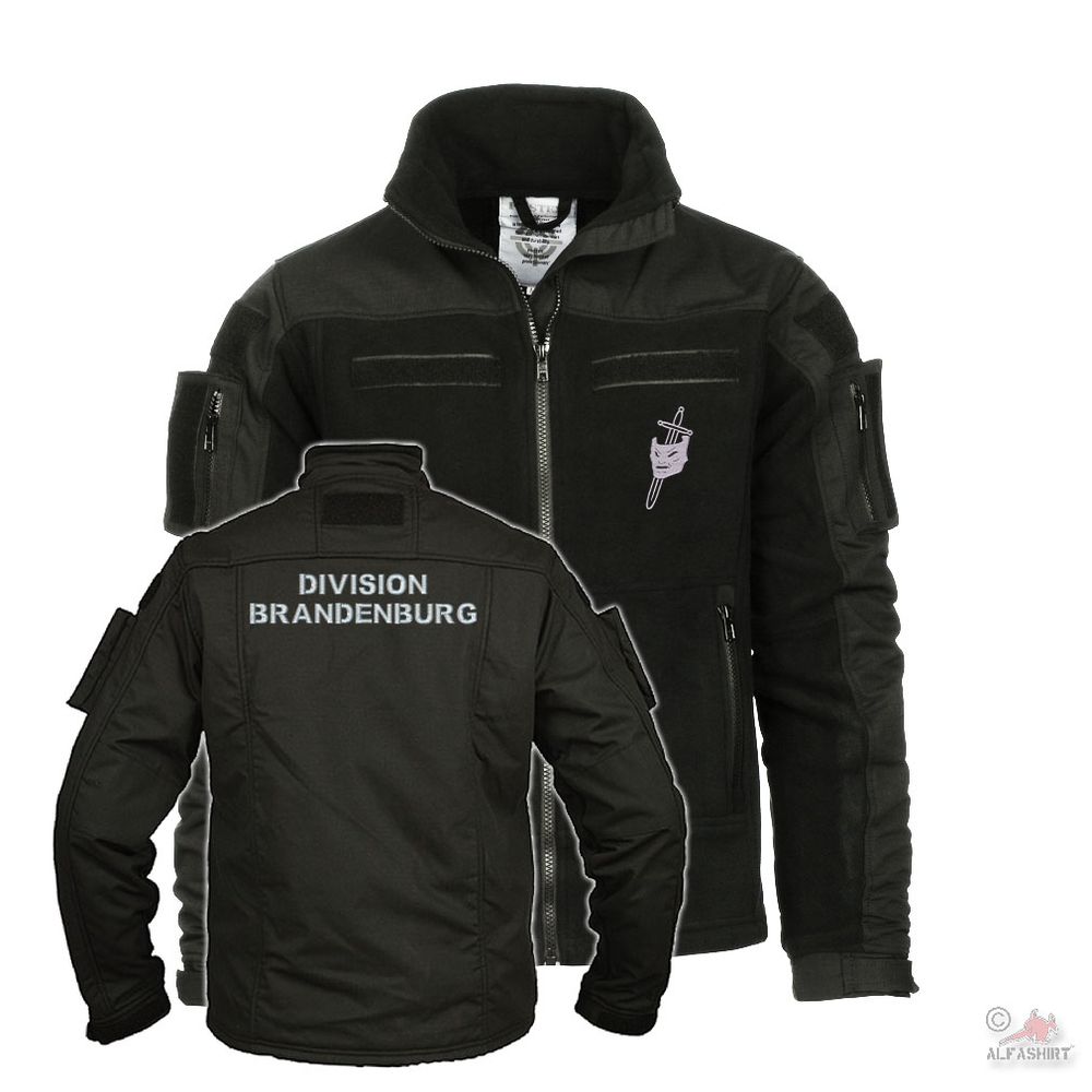 Kommando Fleecejacke gestickt Division Brandenburg Spezialeinheit WK2 Jacke#36749