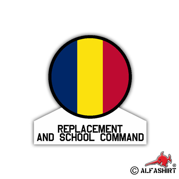 Sticker Replacement and School Command US Army USA 7x7cm A1093