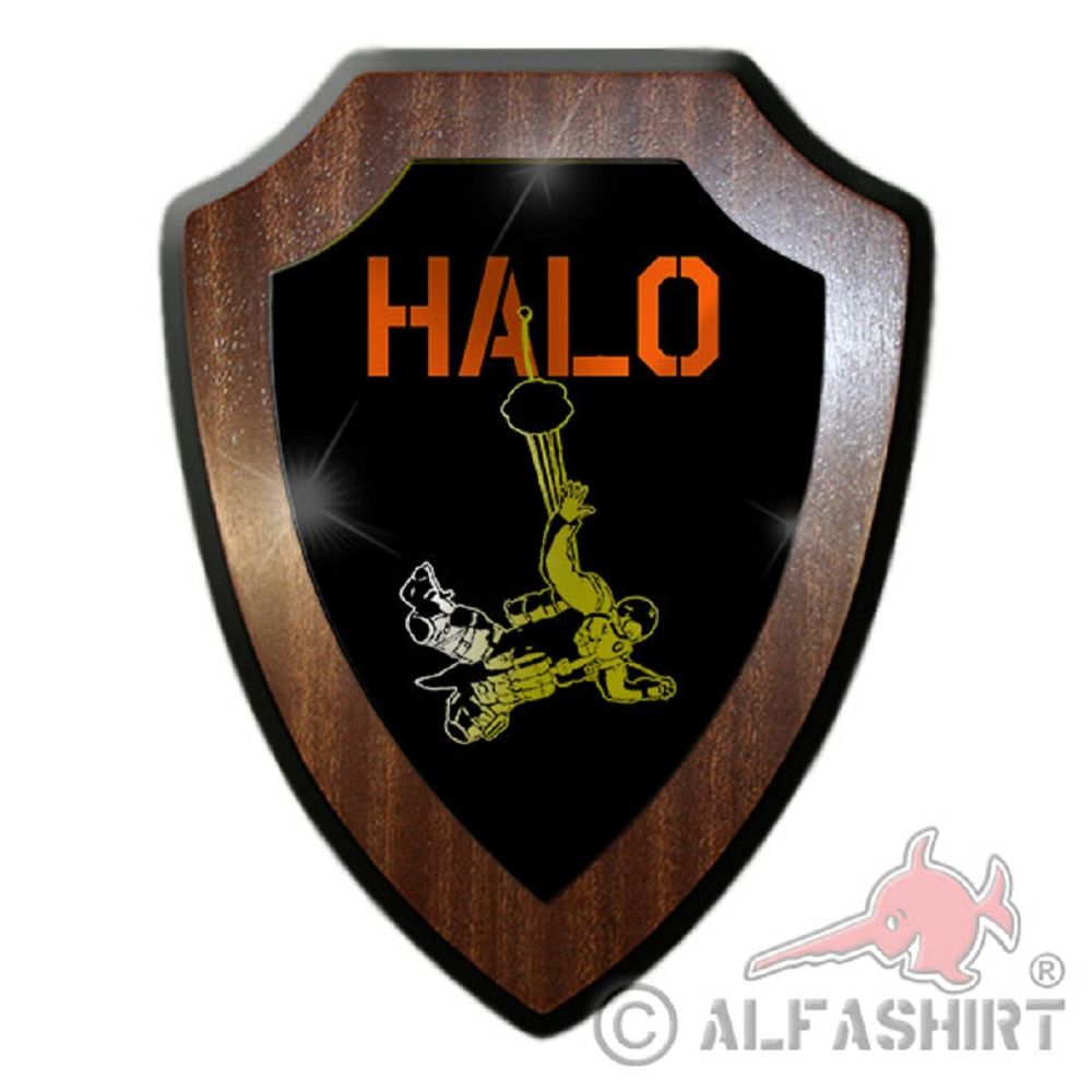 Coat of Arms / Wall Shield - Halo Freefall Parachute Paratrooper Freefall Bundeswehr BW Military Emblem #18888