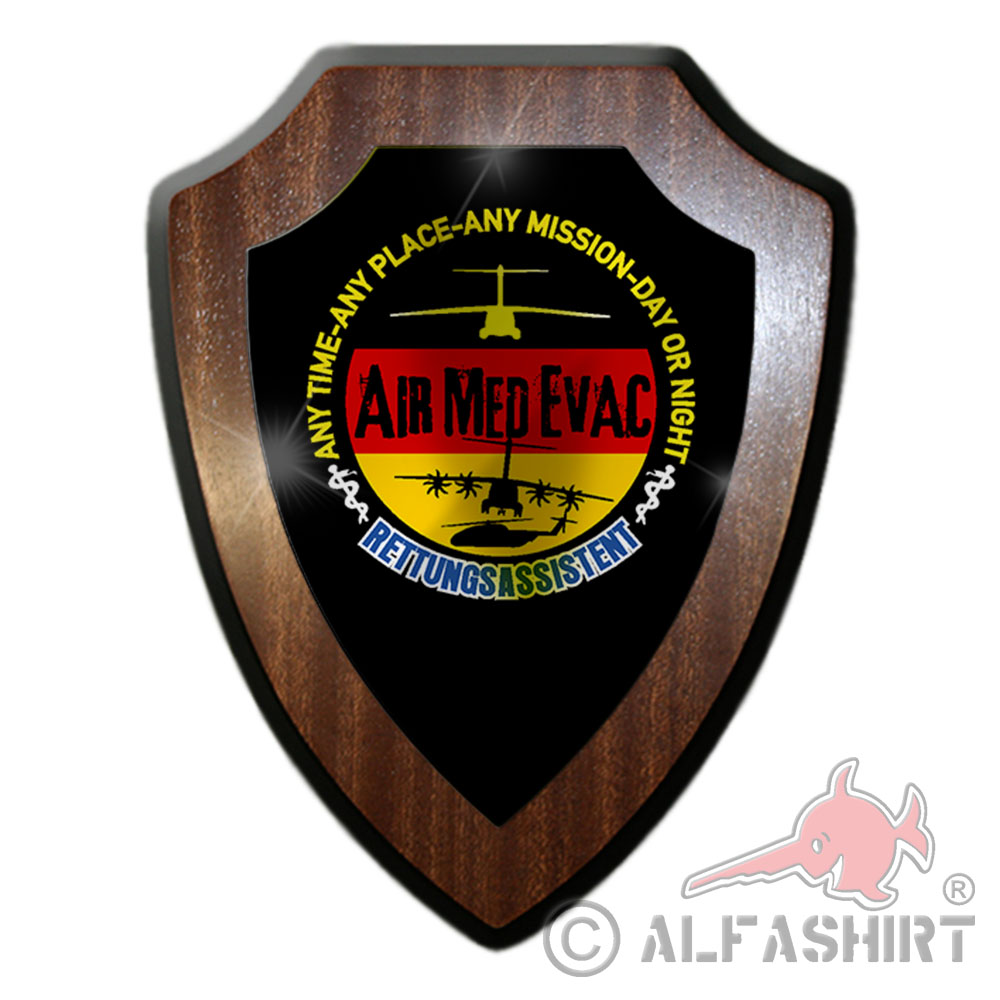 Heraldic shield Air Med Evac Rescue assistant SanDst Bundeswehr BW Assistent # 27967