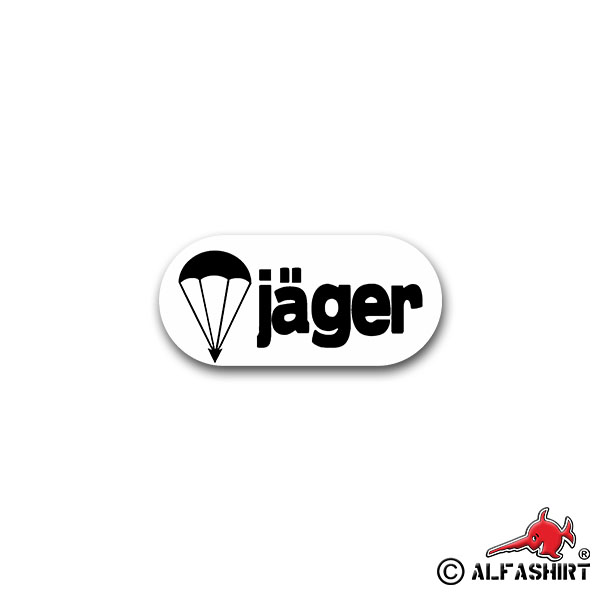 Sticker parachute hunter paratrooper Falli Bundeswehr 15x7cm A1783