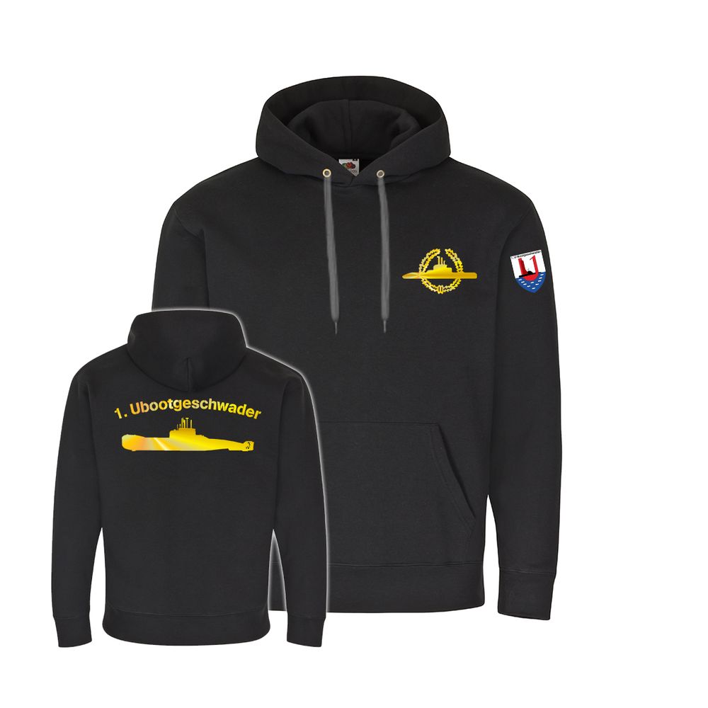 Hoodie 1 Ubootgeschwader U-Boot Bundes-Marine Bundeswehr Tätigkeits #30081