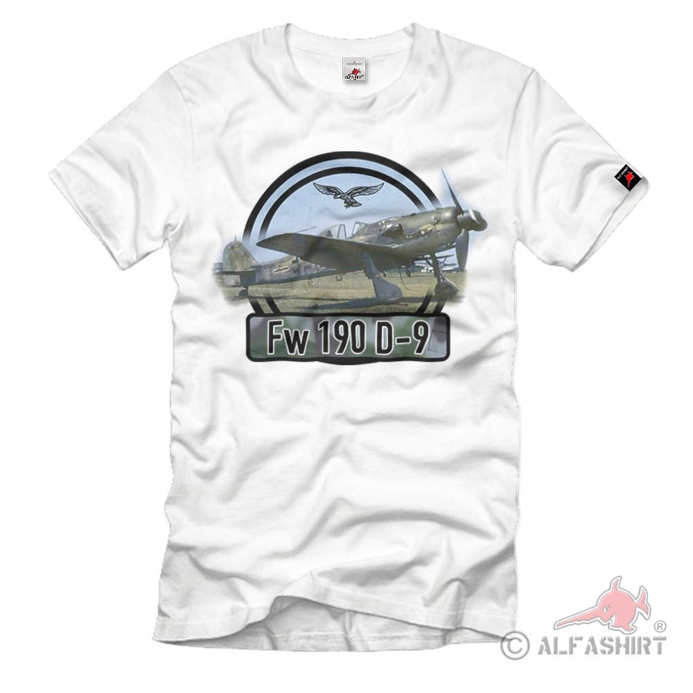 FW-190 D-9 Dora Luftwaffe Airplane Fighter Long Nose WW2 T-Shirt # 36812