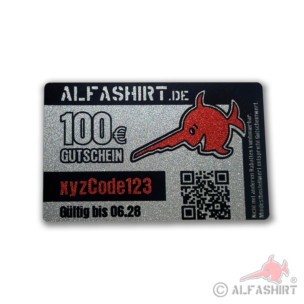 Geschenk Gutscheine verschiedene Beträge auswählbar Gutschein Alu-Karte#43445