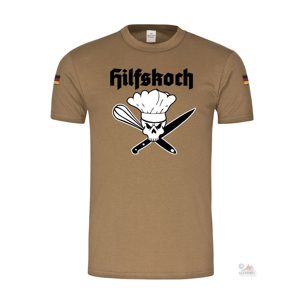 BW Tropics Auxiliary Chef Skull Cooking Chef Eating Grilling Chef T-Shirt # 32229