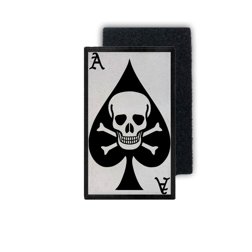 Patch Ace Skull Danger Symbol Playing Card Velcro Uniform #34194