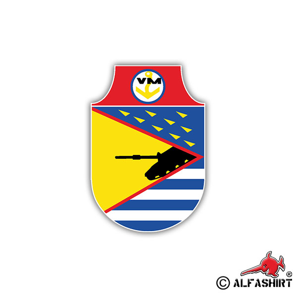 Aufkleber/Sticker Landungskräfte NVA Abzeichen Militär Emblem 7x5cm A1229