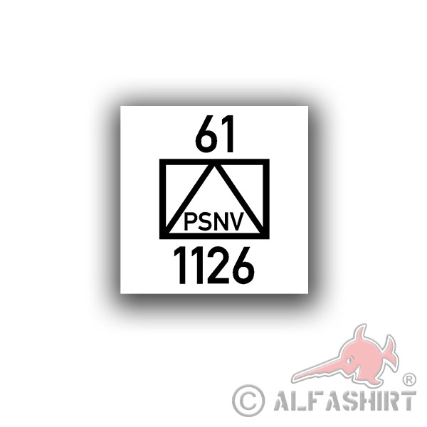 61 PSNV 1126 TYP2 Tactical Sign Belgium Unit Sticker 10x10cm # A4507