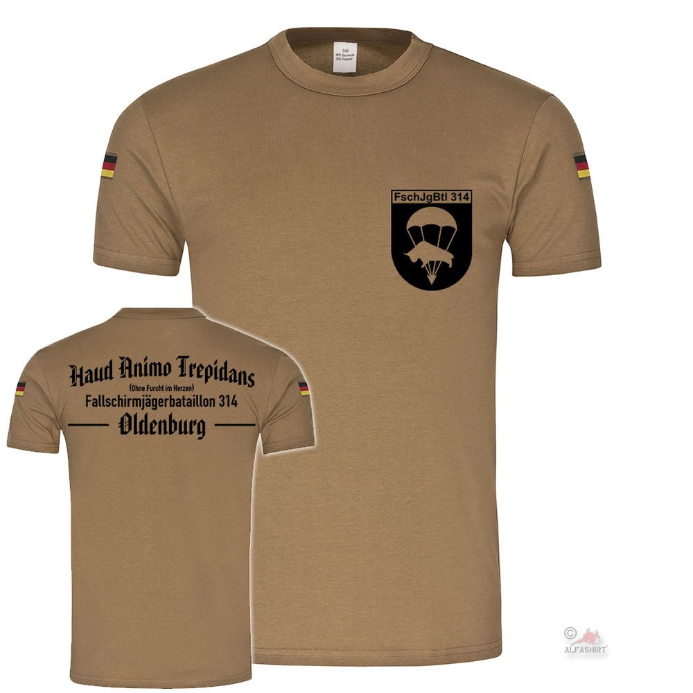 FschJgBtl 314 Oldenburg Fallschirmjägerbataillon Haud Animo Tropenshirt #19993