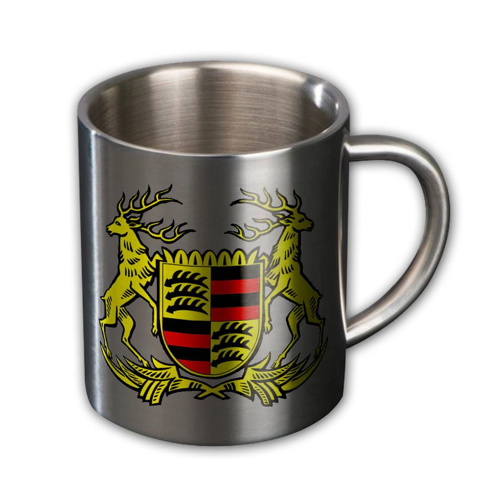 Metallbecher Volksstaat Staatswappen Andenken #9414
