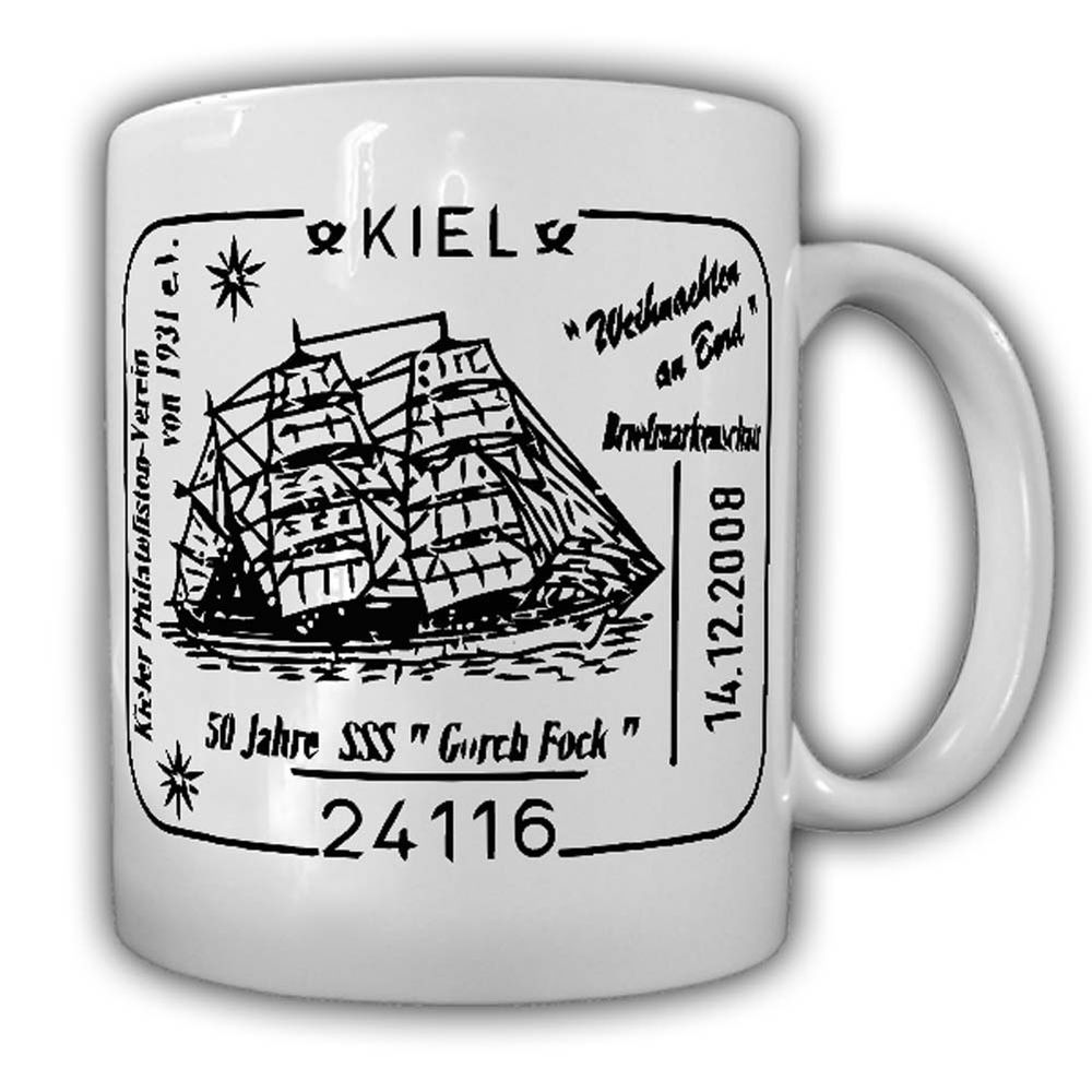 Tasse 50 Jahre Gorch Fock Kiel 2008 Segelschulschiff Segelschiff #24091