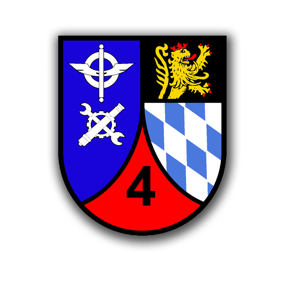 Aufkleber 7x6cm Versorgungsbataillon VersBtl 4 Panzerbrigade 12 Bayern #A6438