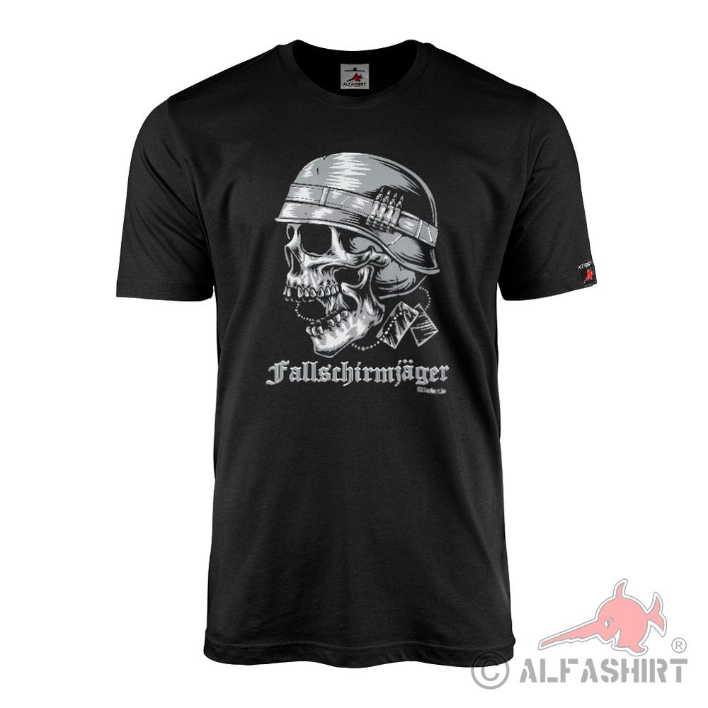 Paratrooper Skull Springer Bundeswehr Military Hunter T-Shirt #43599