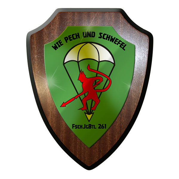 Wappenschild - FschJgBtl 261 Fallschirmjäger wie Pech Schwefel Bundeswehr #9214