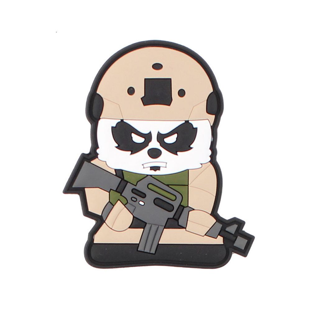 Tactical Panda Bear Weapon Soldier Bear Aggro Warrior 3D Rubber Patch 6x9cm # 27425