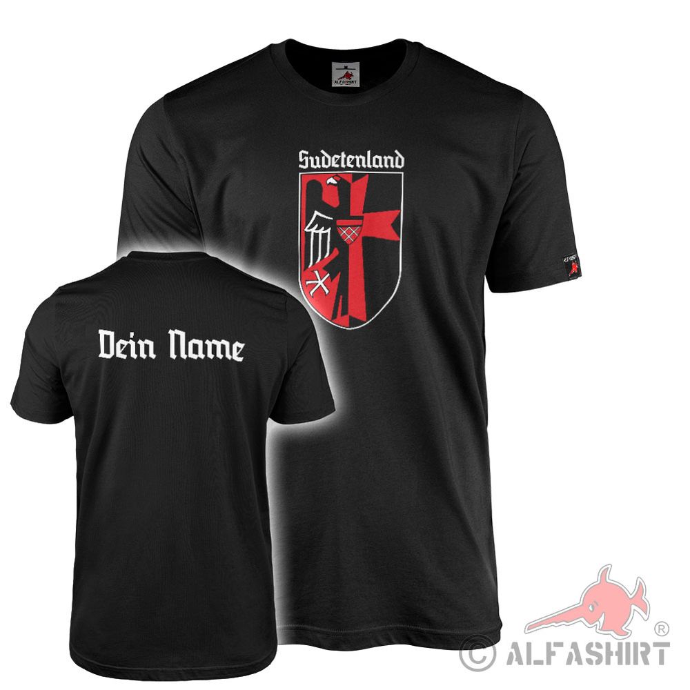 T-Shirt personalisierbar Sudetenland Sudetengebiet Gebiet Grenze  #44199