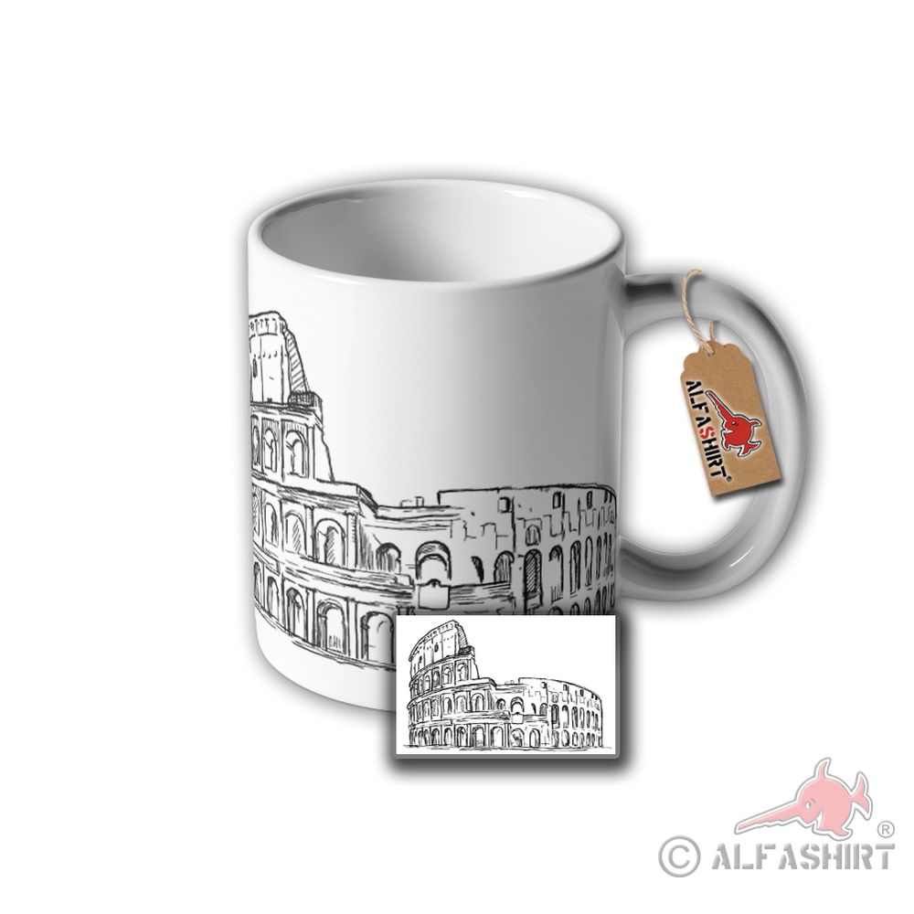 Cup of Coliseum Amphitheatrum Novum War Sign Italy Animal Hunt # 31269