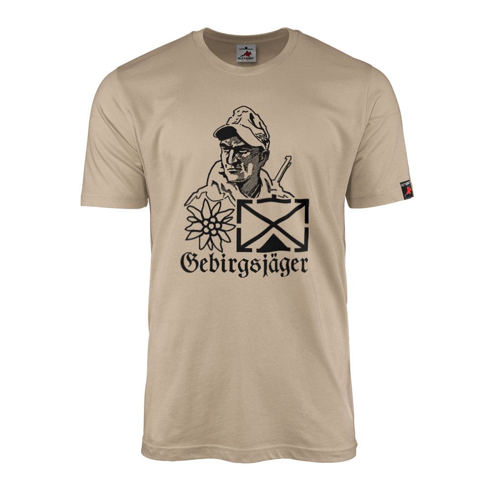 BW Gebirgsjäger Taktische Zeichen Edelweiss Bundeswehr T-Shirt #36007