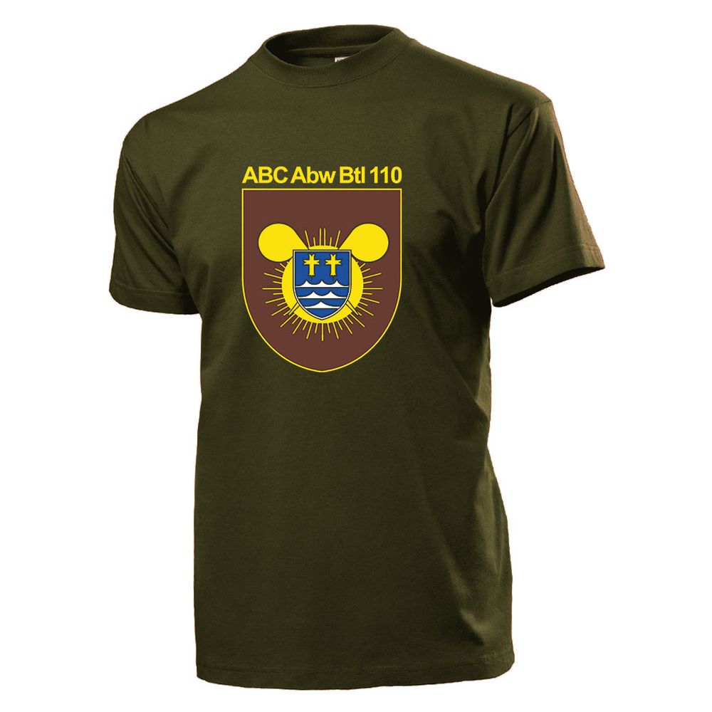 ABC Abw Btl 110 Wappen Bundeswehr Atom Bio Chemie Nuklear - T Shirt #11053