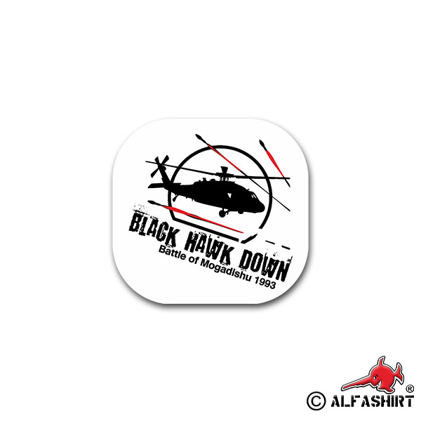 Sticker Black Hawk Down UNO Mission Malaysia Pakistan 7x7cm A2027