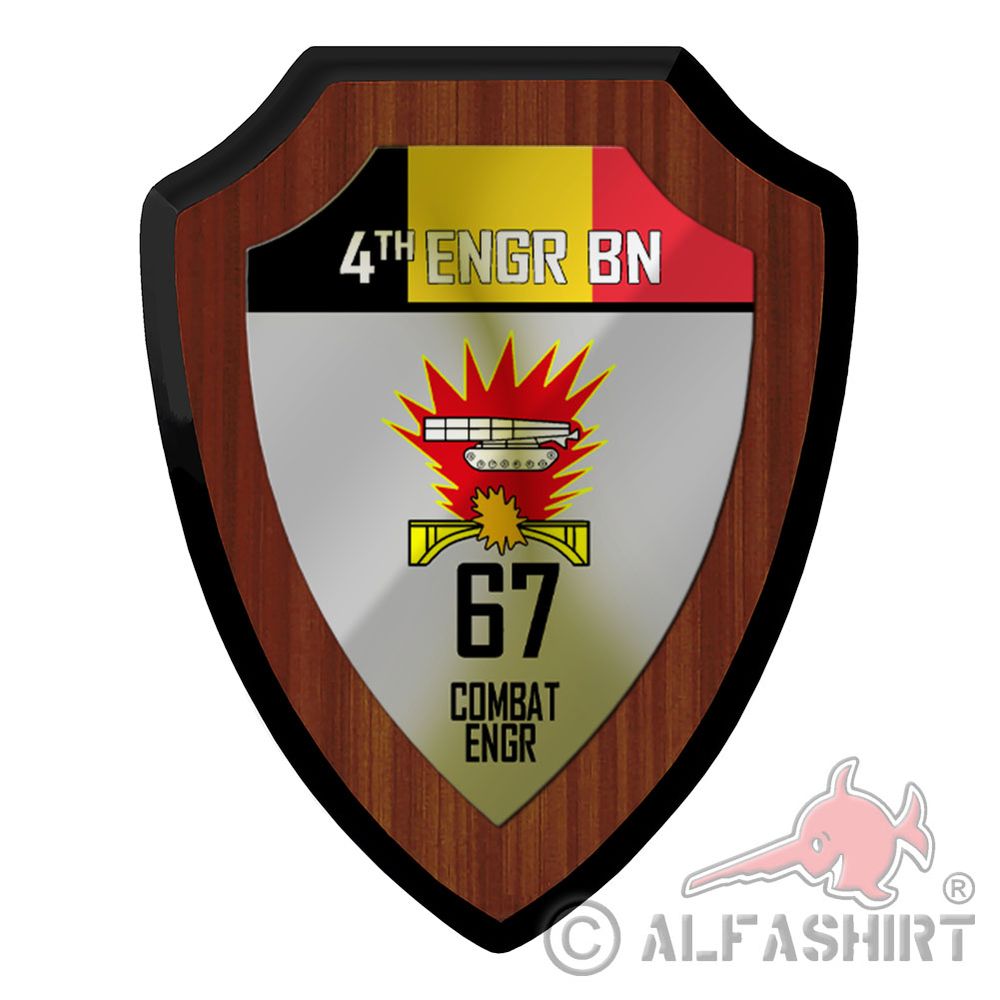 Heraldic shield 4th Engr Bn 67 Combat Engineer Battalion Belgium Belgium du #43495