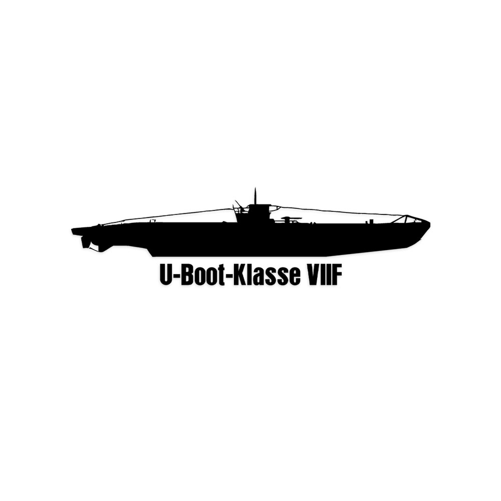 Wandtattoo U-Boot Klasse VIIF Torpedotransporter Ladung Torpedo Basis #A6212