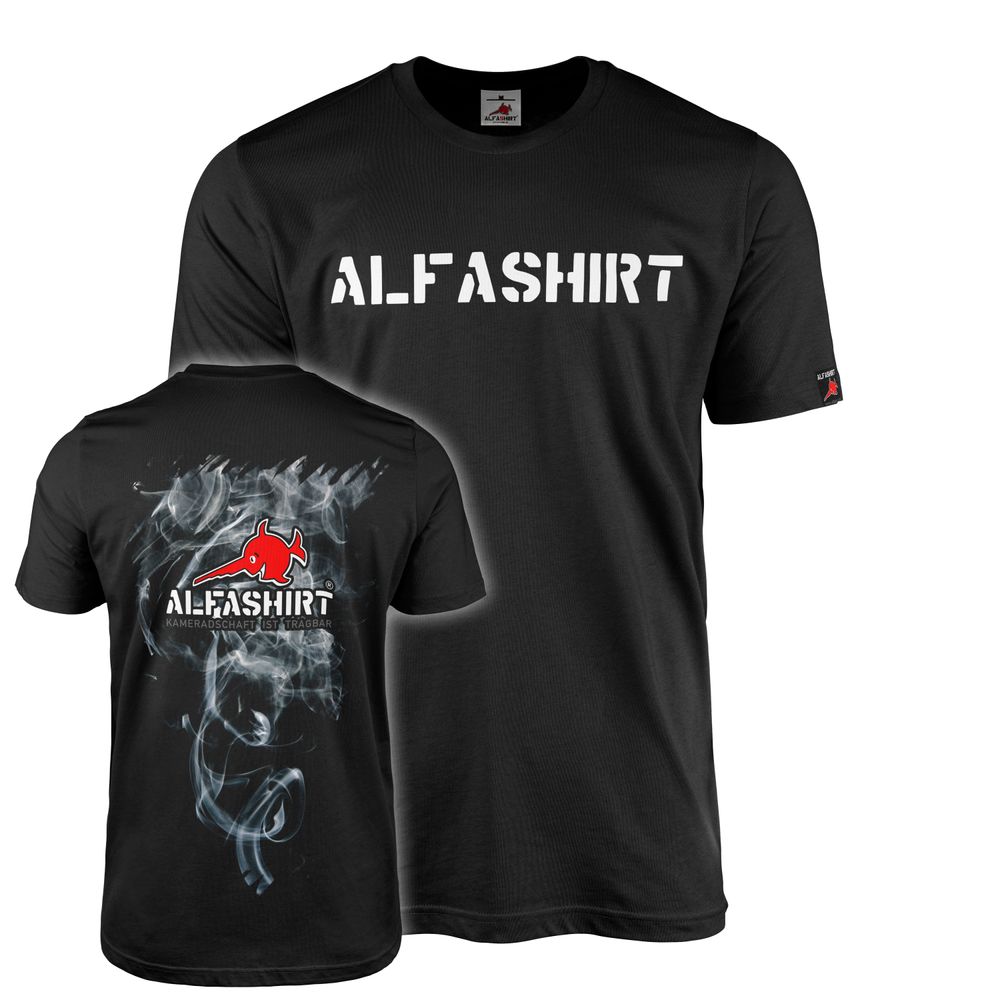 Alfashirt Merch Fisch U-Boot Support Rauch Style Look Militär T-Shirt #43703