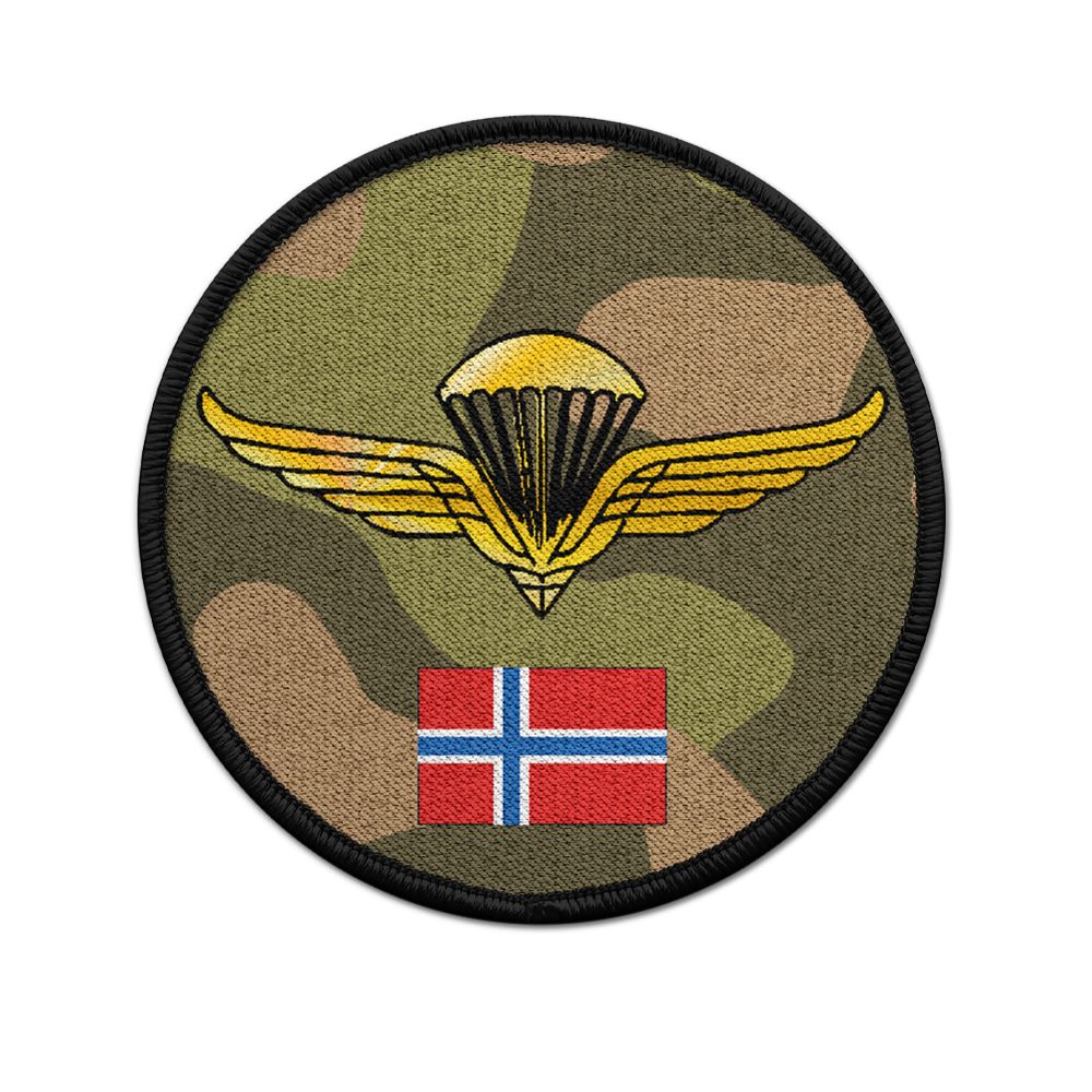 Patch Fallskjerm Vinge Norges forsvar Norwegen Armee Abzeichen Fallschirm#22239