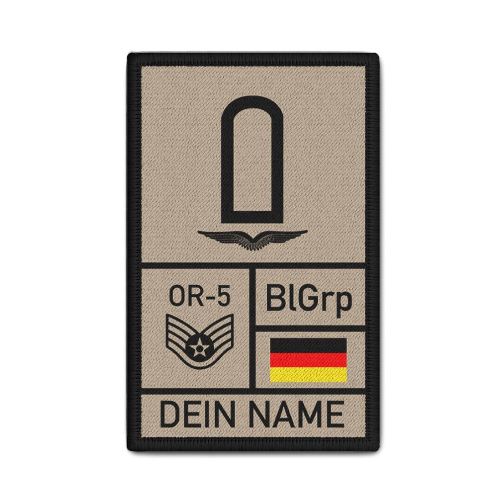Rank Patch customizable Staff Sergeant StUffz Luftwaffe Wing #43666