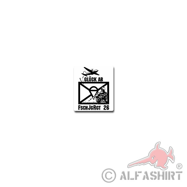 FschJgRgt 26 LUCKY AB Stickers German Paratrooper Regiment 6x7cm # A3956