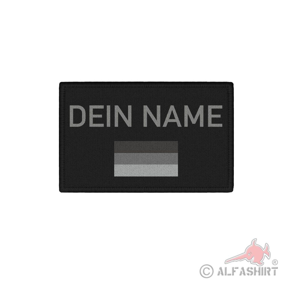 Patch 7,5x4,5cm personalisierbar Night Tan Nacht Tarn Tarnung Grau #44337