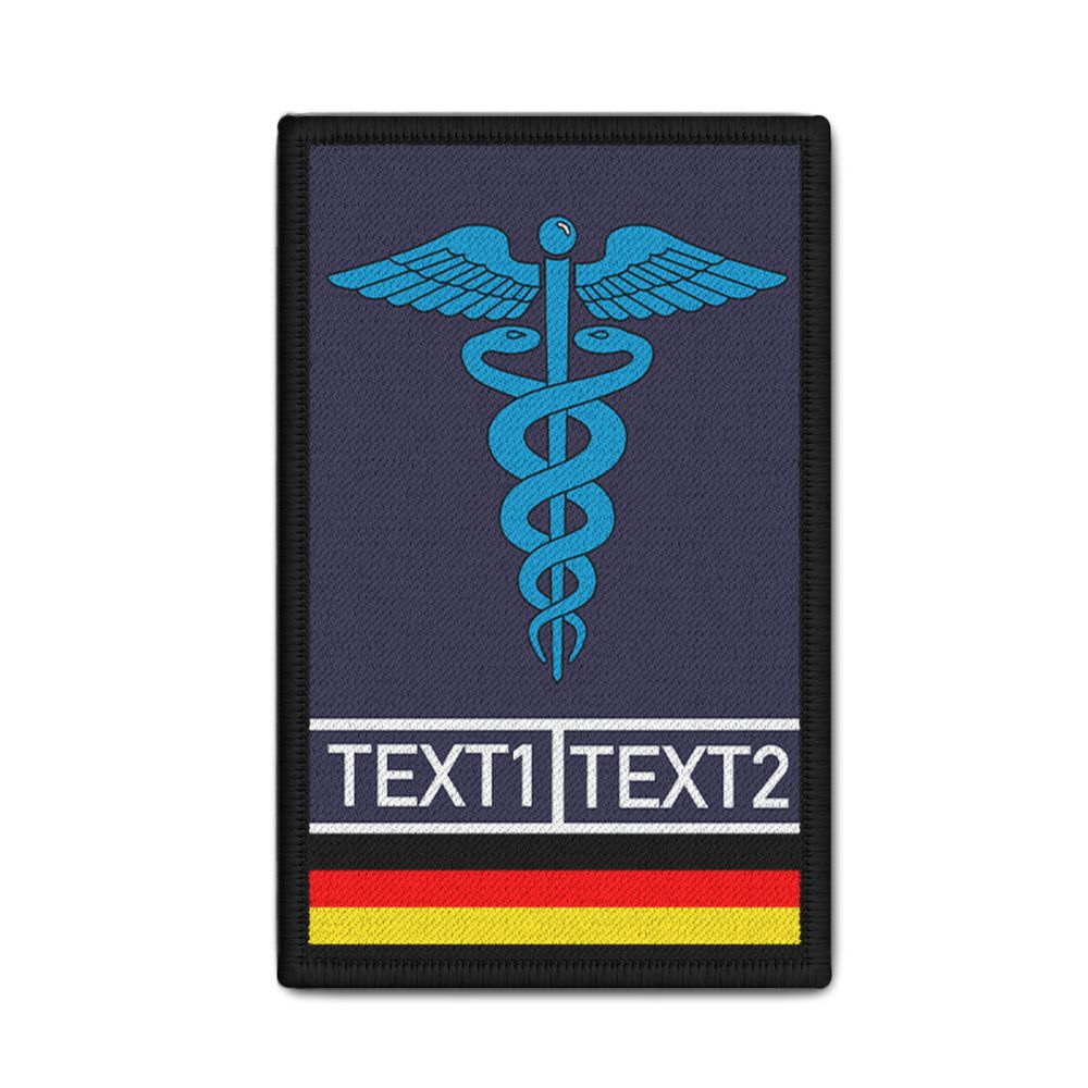 Patch Bundespolizei Verwaltungsabzeichen BPOL  Merkurstab 9,8 x 6 cm #40736