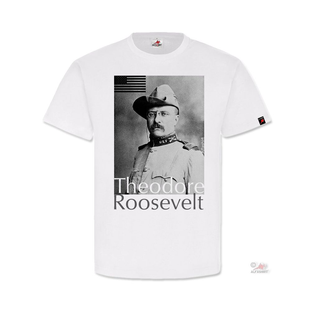 Theodore Roosevelt USA 26 Präsident der Vereinigten Staaten Bild -T-Shirt#32165