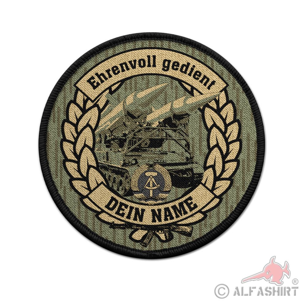 Patch personalisiert rund 9cm Durchmesser Ehrenvoll gedient DDR NVA #43879