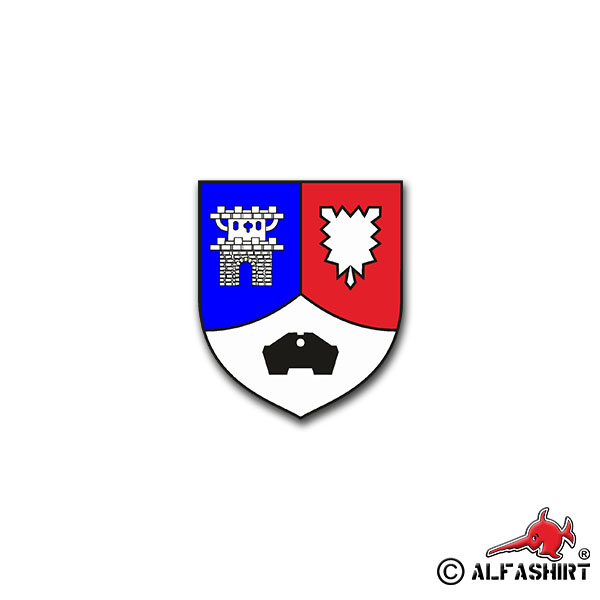 Sticker PzBtl 514 Panzer Battalion Panzermann BW Coat of Arms 7x6cm A1347