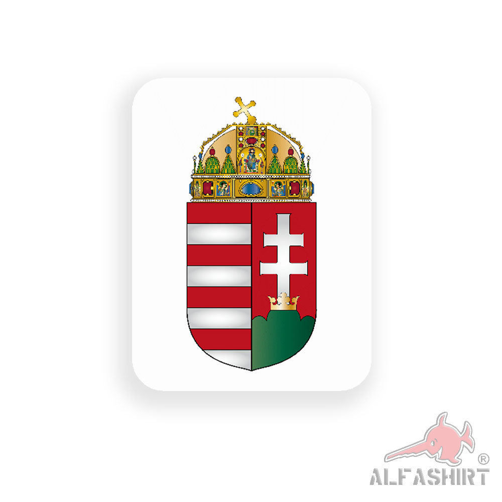 Aufkleber/Sticker Coat of arms Hungary Ungarn Neuungarn Budapest 5x7cm A2526