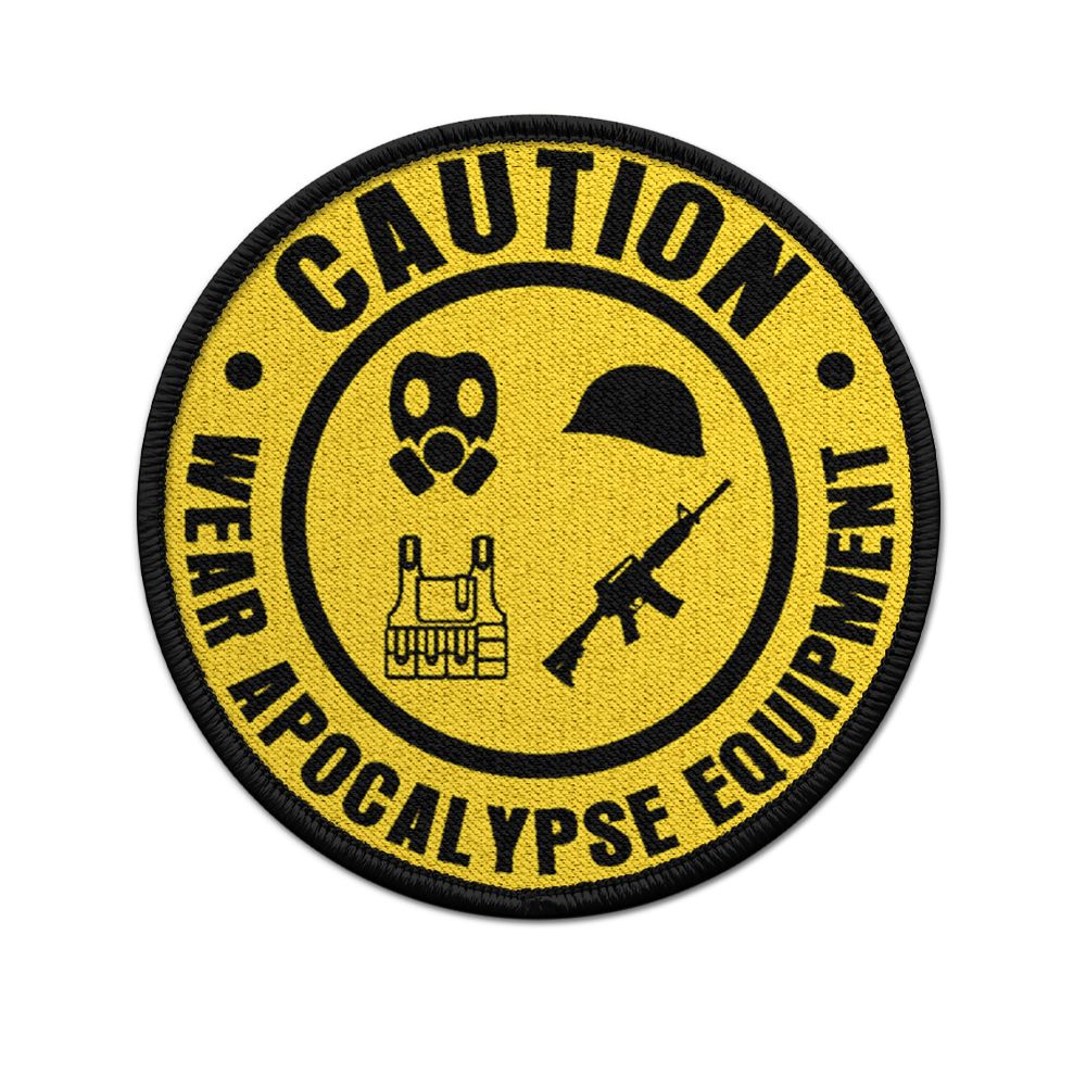 Patch CAUTION Apocalypse Equipment State of Emergency AR15 Badge # 33697