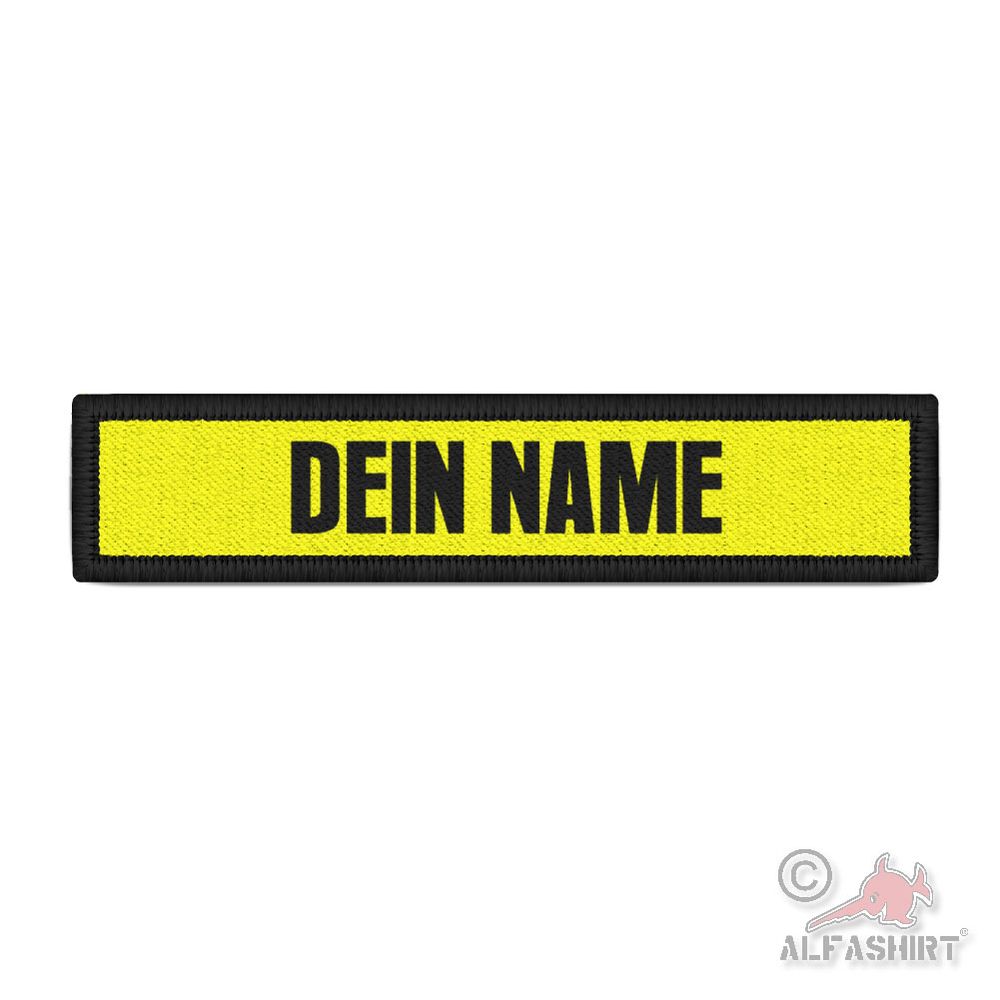 Patch Dein Name Wunschtext Neon Gelb Sublimation #45357