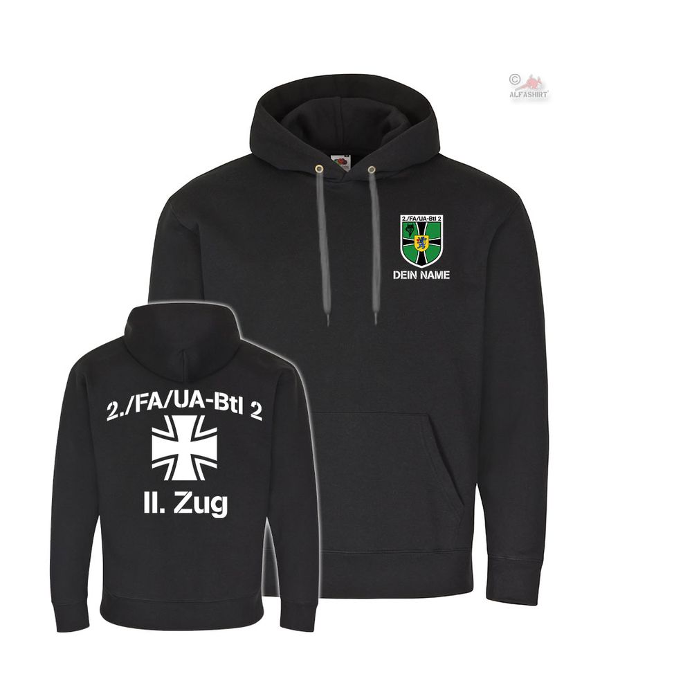 Hoodie 2 FA-UA Btl 2 Ausbildungs-Kompanie Feldwebelanwärter FAUA  #40844