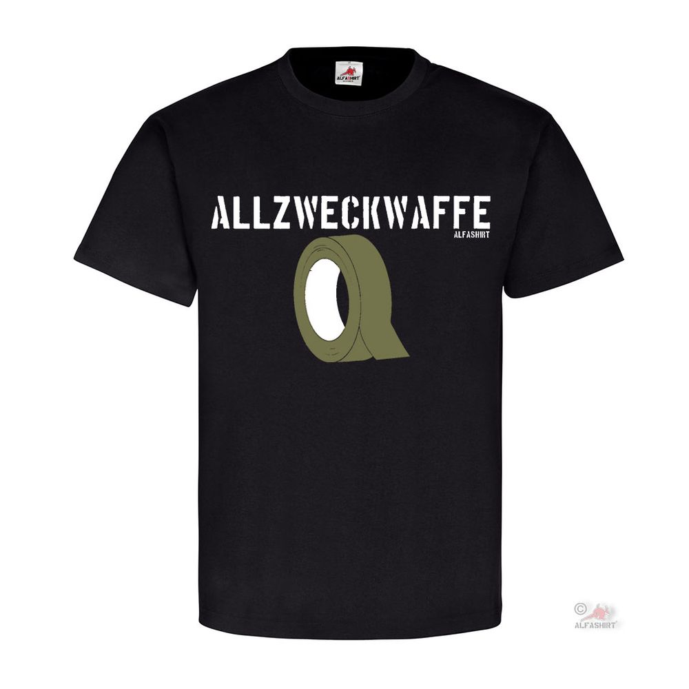 Allzweckwaffe Panzertape Werkzeug Original Klebeband Tape BW Bund T Shirt #18455