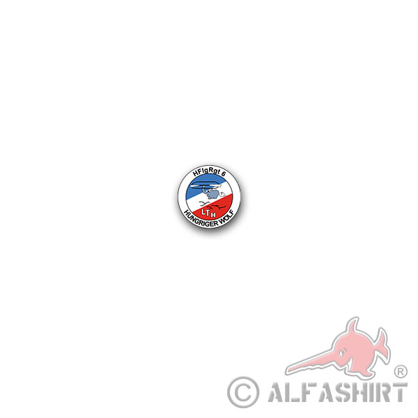 HFIgRgt 6 Hungry Wolf Sticker Army Aviation Regiment 6 7x7cm # A4004