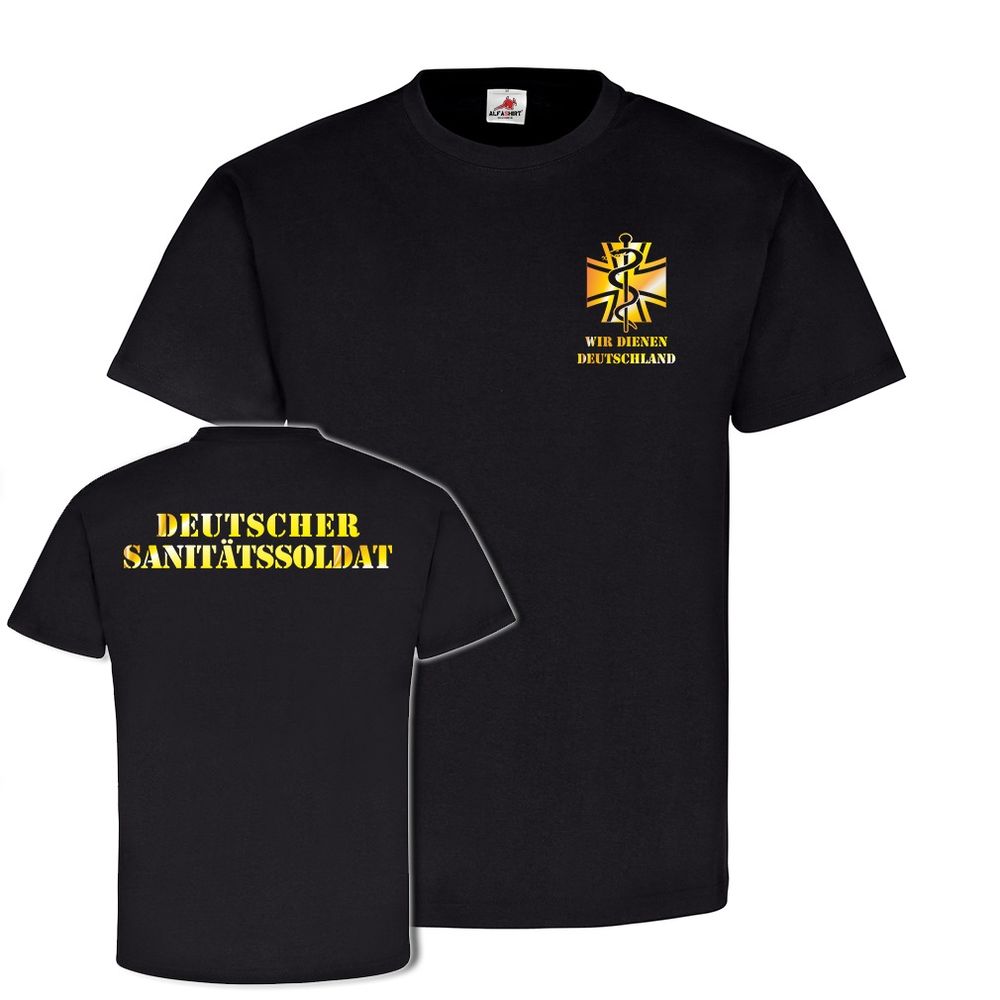Deutscher Sanitätssoldat Wir dienen Deutschland BW Militär T-shirt #18762