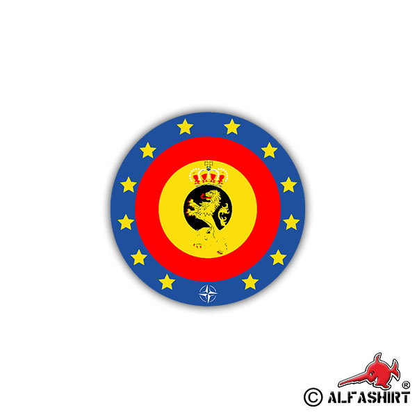 Sticker Belgian Armed Forces Van Belgie Crest Badge 7cm # A1025