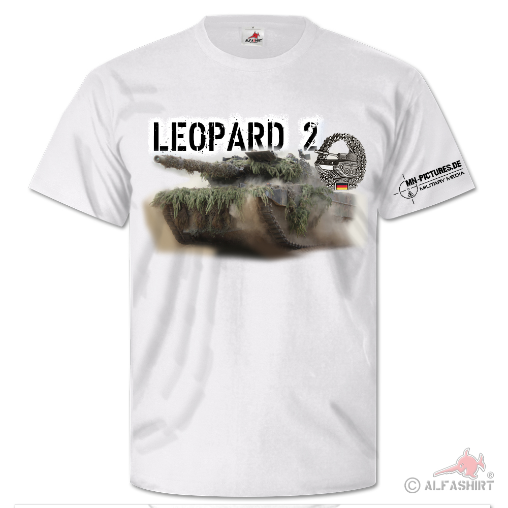 M & N Pictures Leopard 2 Leo Tanks Camouflage Badge Beret T Shirt # 26257